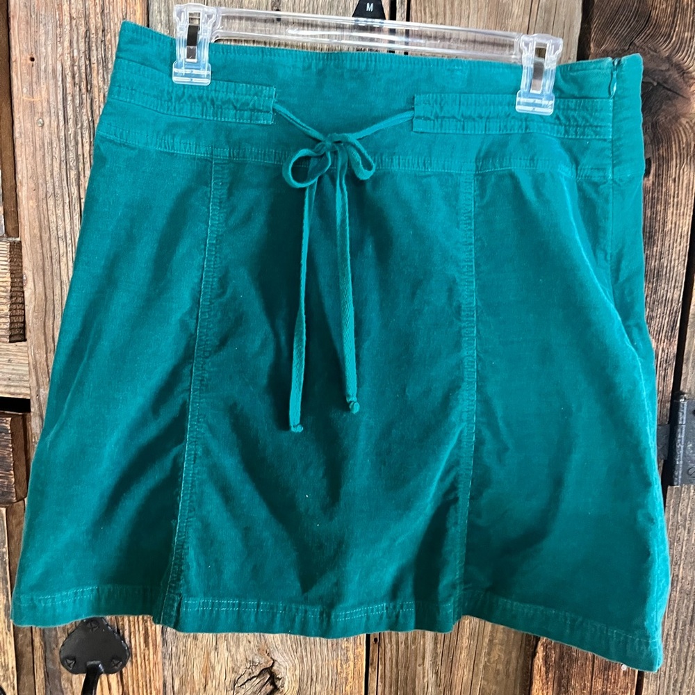 Short Kelly Green Corduroy Skirt